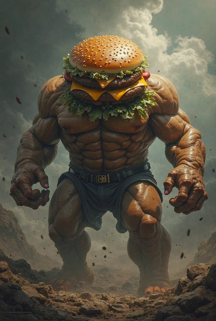 A Hamburger with muscles