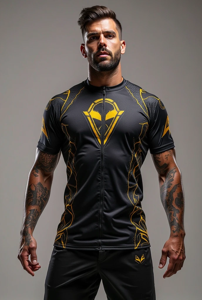 A black and gold logo on the DADDYSON with a brain 