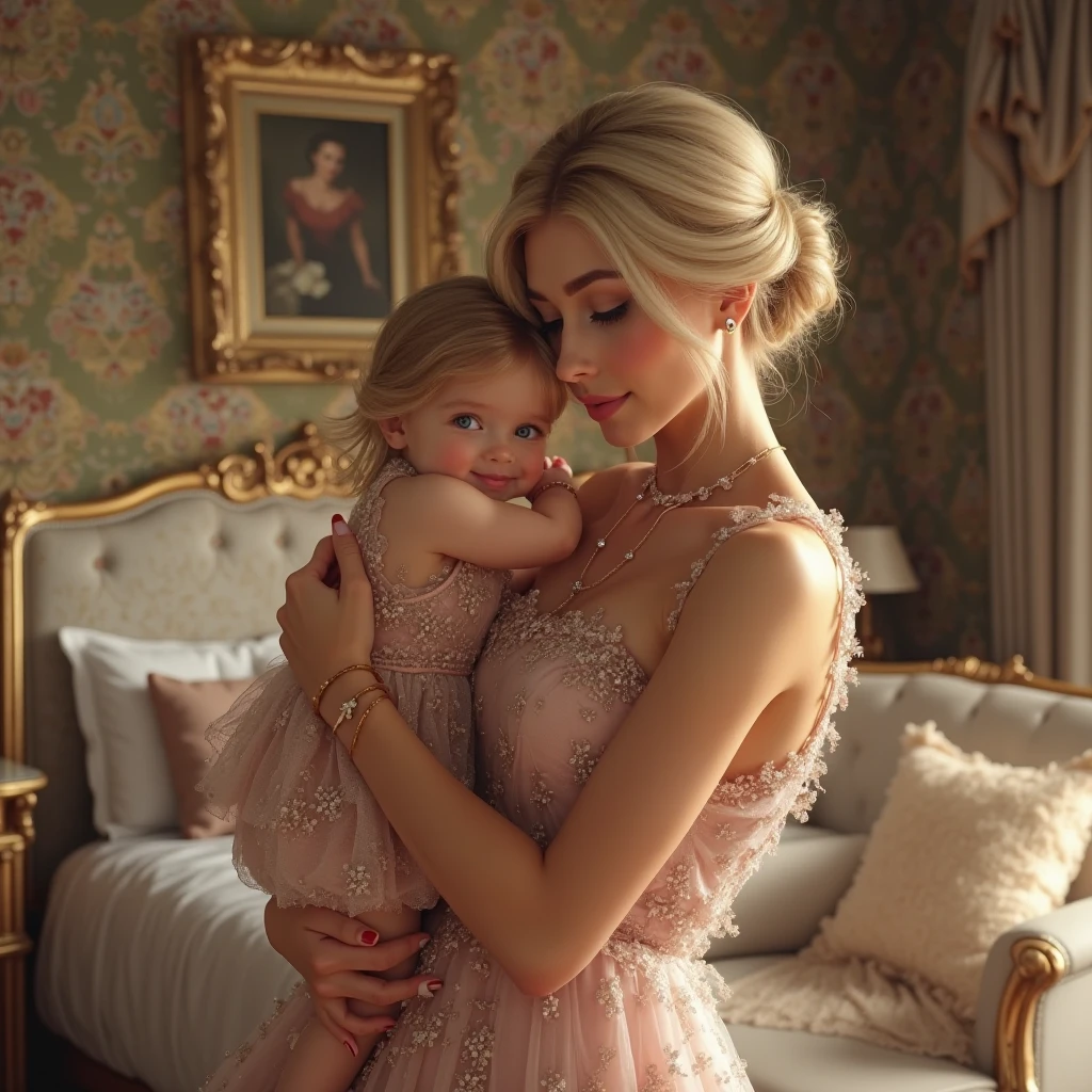 White Blonde hair, fluffy hair, stylish hair, long hair, lilac eyes, perfect eyes, beautiful, perfect face, tween, dainty , short, kind, curvy, a flowing pale airy gown with ruffles along the bottom with tiny pink flowers and gold dragon embroideries with flowers, Her tiara had a pretty teal gemstones, silver necklace, noble class, royal, royalty, red castle, feasting hall, medieval, elegant surroundings, soft dewy makeup look, light peach blush, soft tan eyeshadow, light coral lipstick, cutesy, girlish, girly, guileless, ingénue, princess , whimsical lighting, Targaryen, dragons in the sky, photorealistic
