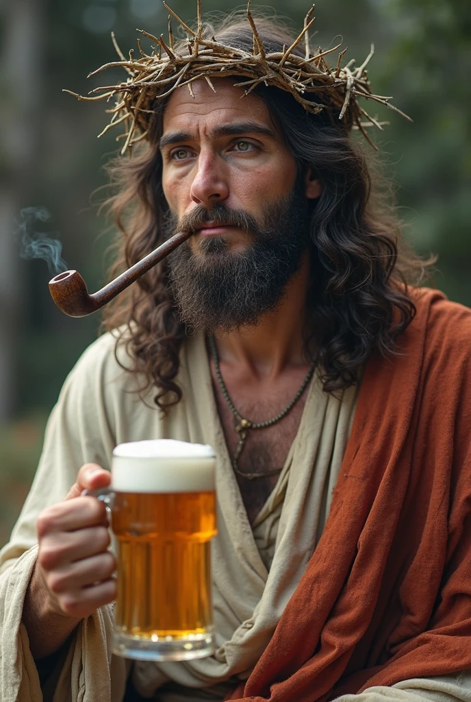 Jesus smokes blunt in Slavonia with Croatian hat