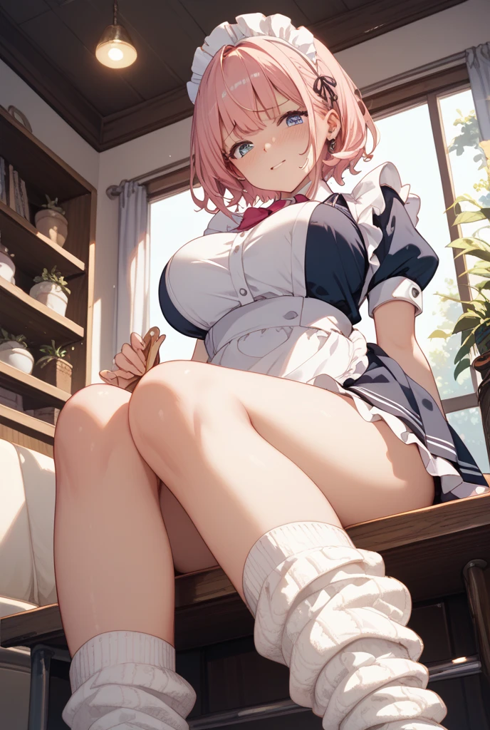 (best quality,4k,8k,highres,masterpiece:1.2),ultra-detailed,realistic:1.37,beautiful,detailed,blue eyes,pale pink hair,long eyelashes,sitting on the ground,legs open,short skirt,white panties,beautiful and perfect legs,clean and perfect hands,conceptual art style,vivid colors,soft lighting