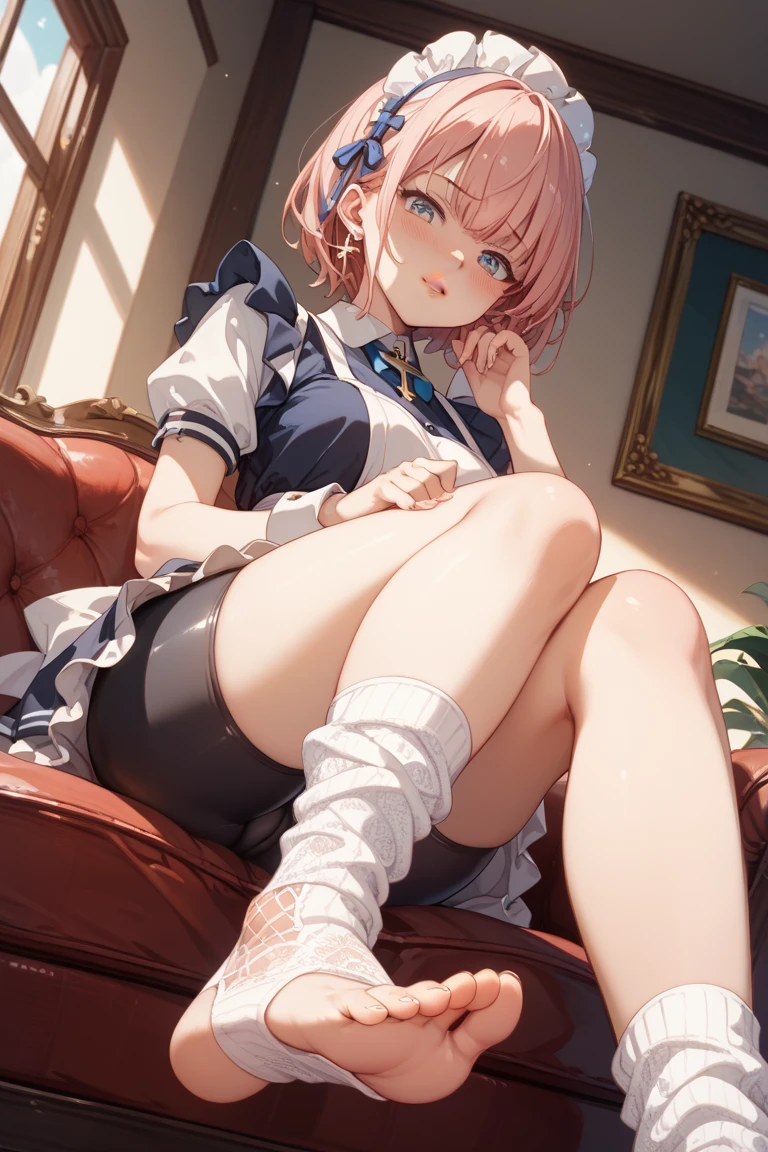 (top-quality,High resolution,(Ultra high definition,4K), (超A high resolution,in 8K),masutepiece:1.2), (Perfect Anatomy,Anatomically accurate), (Angle from below), (Soft lighting, rendered), ((cute mother and daughter)), ((Sitting on a sofa in the lobby of a luxury hotel,Open legs left and right)), ((High School Sailor Uniform)), (Red lace panties), (fascinated expression), (Crisp double eyelids), (Large breasts:1.3), (Soft skin), (Photorealistic), (Glowing skin), (pinkhair), (Pixie Cut)