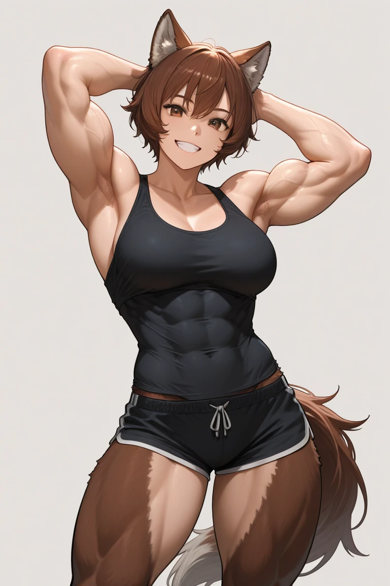 high contrast, (8K UHD:1.2), (photorealistic:1.2),(masterpiece:1.4), (best quality:1.4),extremely detailed wallpaper, highly detailed illustrations, ((1 Girl)) , (super-complex details) , 4K unified, (masterpiece:1.2), (best quality:1.2), (masterpiece), ((furry)) rabbit furries, black fur, humanoid, demihuman, girl, (upper body), abs, (scale),anime human face,(human face:1),house,curvy,busty ,muscular, body builder,from front,((fur;1.4)),uncovered, girl, male mommy, ((genitalia slip)), ((genitalia overfloenitalia outline on clothing, erection,(Very big bulge),male genitalia, bulge
