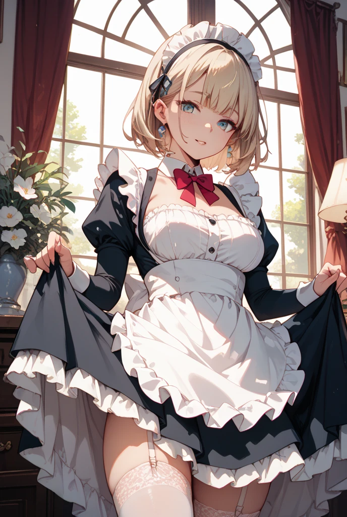 <lora:table_humping_v0.1:1.0>
1girl, crotch rub, table humping, dress, looking at viewer, smile, maid,, masterpiece, best quality, highly detailed