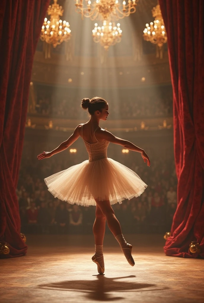Ballerina in pink outfit