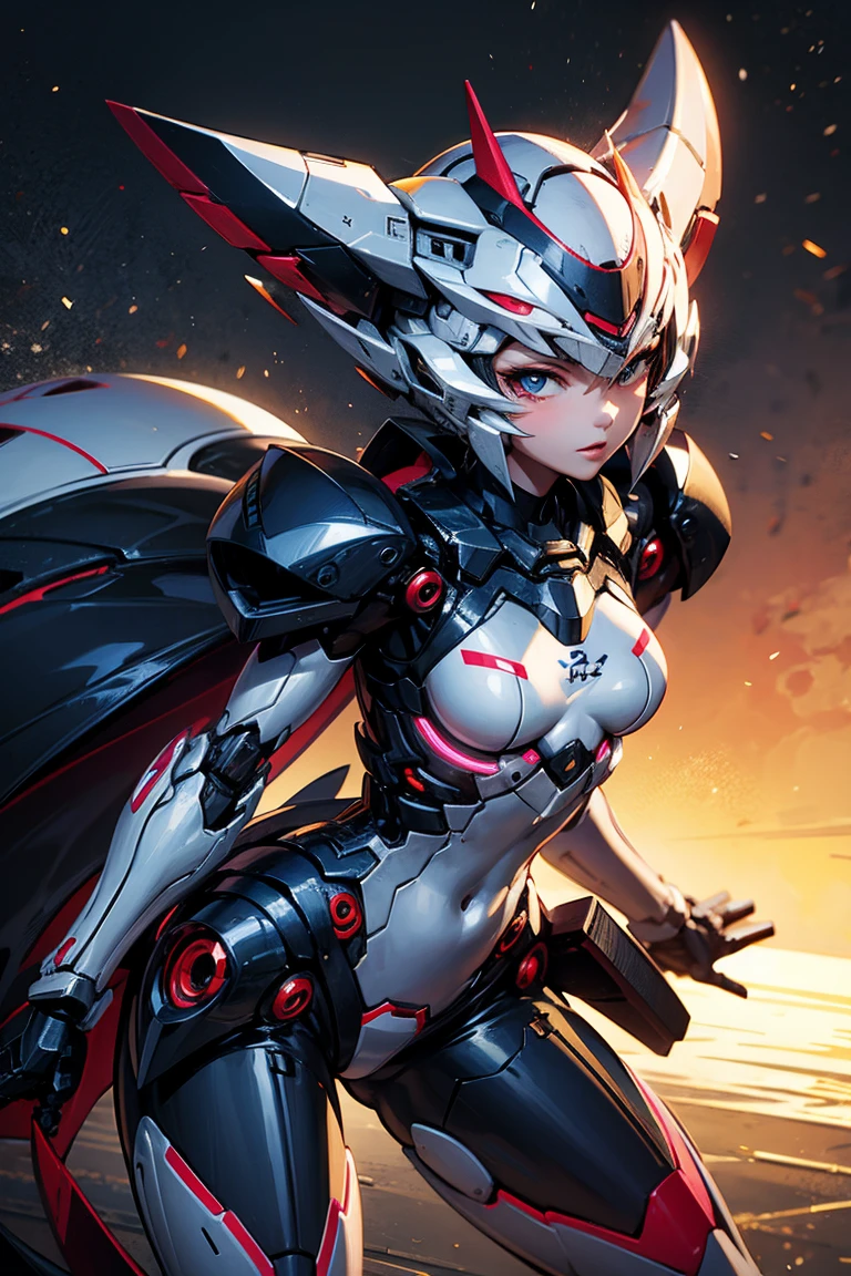(masterpiece:1.3), (best quality:1.1), ((1girl)), ((solo)), (finely detailed eyes and detailed face:1.3), (beautiful and clear background:1.2), (extremely detailed CG, ultra-detailed, best shadow:1.1), ((depth of field)), ((watercolor)), (oni:1.5), (Mecha combat suit:1.3), Medium breasts, high technology,Fitted combat clothes, beautiful concept illustration, (white background:0.5), (illustration:1.1), (extremely fine and beautiful:1.1), (perfect details:1.1) cowboy shot,The background of the battle,Black stockings,Lateral face, An unparalleled masterpiece, a surreal 8K, a perfect work of art, super detailed, best quality, masterpiece 4K wallpapers, With a high-tech sword in his hand,aesthetics, masterpieces, award winning works, official art, light in the face,different direction, cinematic lighting.