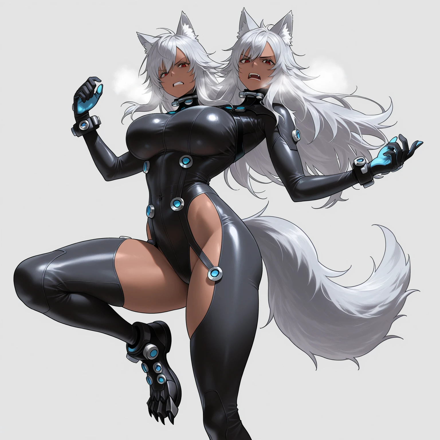 ((furry))，Mechanical wolves，Made of metal，（cyborg people：1.1），（[coda|Line of detail]：1.3），（complexdetails），hdr，（complexdetails，Hyper-detailing：1.2），cinema shot，tmasterpiece，best qualtiy，A high resolution，l foreign body penetration，at centre，(Raised foreign body：1.5)，Bulge insertreign objects，Whole body metal，Robot feet，((Mechanical sneakers))， Bulge，Tight metal，(robotjoints)，(Robot briefs)，Cool mechanical sneakers，(Robotic footwear)，(((bluge)))