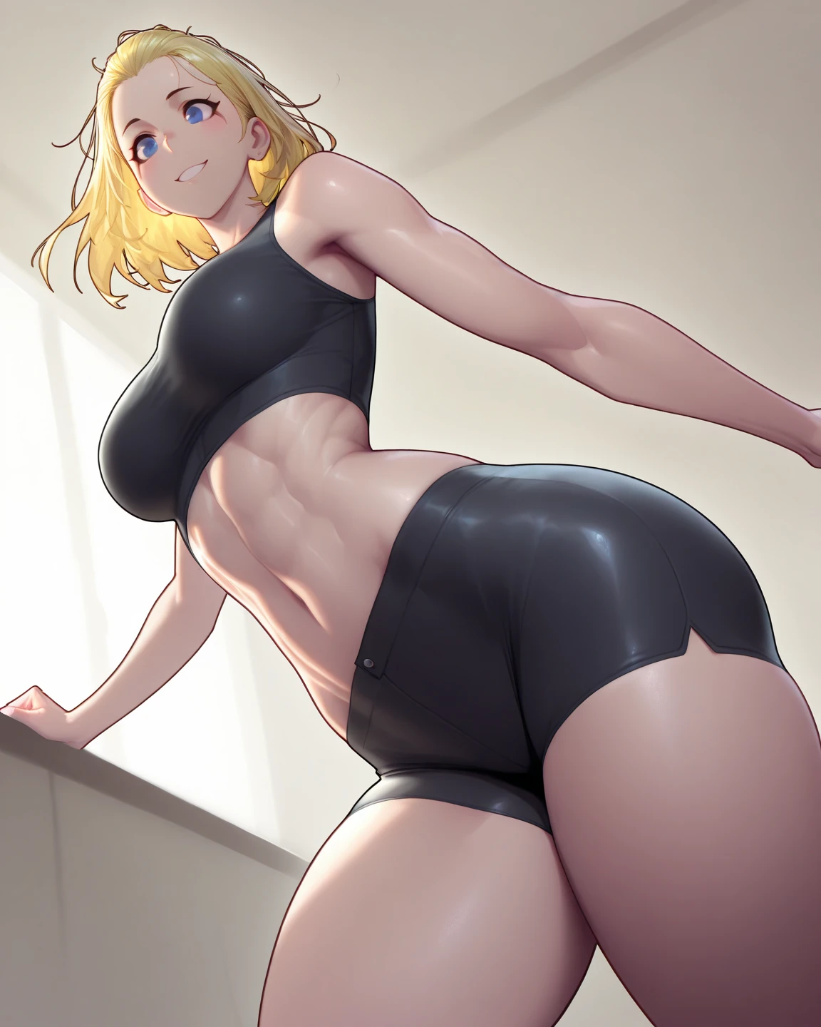 Photorealistic, sexy VIP girl leaning on a bar doing a standing split, show entire leg of leg that is extended, cute foot pointing her toes, pantyhose feet, (((black hair)(long black wavy hair with bangs, black bangs hair))), black pantyhose with cotton gusset at the crotch, skimpy black flare mini leather skirt and tight crop top, 20 yrs old, black sheer gloss pantyhose, cute bubble butt in pantyhose out to the side, (((black pantyhose with cotton panel crotch))), one leg is straight up hyper extended, holding leg up with one arm, hand grabbing ankle of leg that is up, girl face is beautiful and looking right at the camera, photorealistic, shiny realistic black pantyhose, (((cute pantyhose foot above her head, (show her foot on extended leg), she leans on a bar in a night club, (((sexy slutty girl at a fancy NY bar)))
