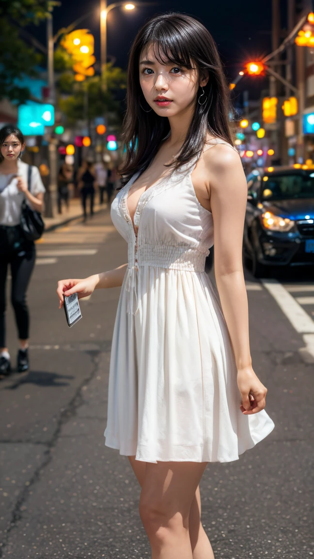 absurdres, RAW photo, extremely delicate and beautiful, masterpiece, Best Quality, ultra high resolution, 16k, hyperrealistic, realistic, photorealistic, photo-realistic, ultra-detailed, perfect anatomy, super Detailed skin, perfect figure, Very detailed CG 8k wallpaper, nude, pussy, shaved pussy, nipple, perfect nipple, perfect breast, round breast, small head, perfect fingers, (full body :1.2), super white skin, standing, medium breast, kpop idol, nude, blushing, windy, sexy leg, nude, puffy hair, bangs, long leg, medium breast, (nude girl), messy hair, hands on pocket, hands down, cool man, sexy pose, couple, (topless boyfriend),  nude girlfriend, smile, happy, angkle boots heels, nude girl, all hands down, hourglass girl body, perfect body girl, perfect fingers, medium round breast, sexy racing skirt, on the street, busy street,, topless, breast out, pussy, long hair, on the street , from below ,spread pussy, realistic pussy, focus on pussy, focus on vagina, sexy long skirt, holding hermes bag, couple, boys on back, sexy tight long skirt,