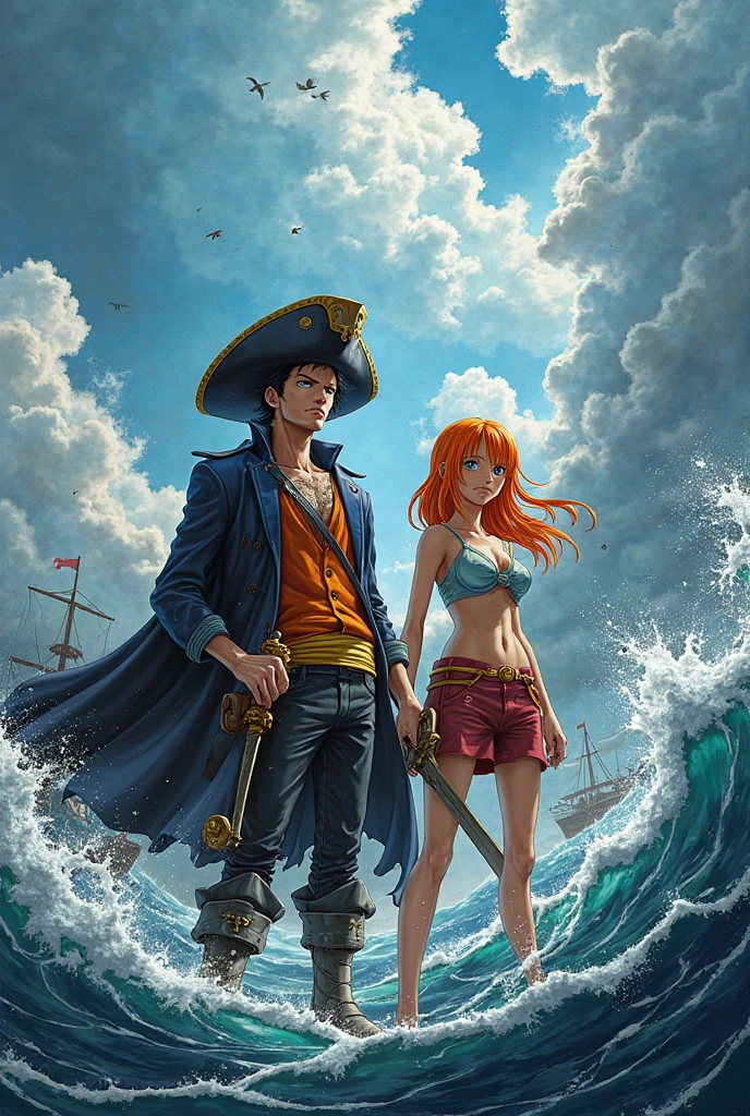 us, one piece, orange hair, Big