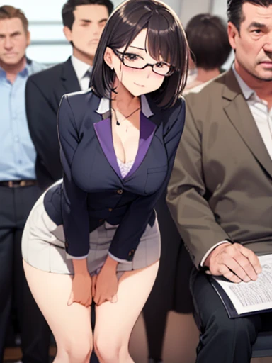 score_9, score_8_up, source_アニメ,KShinobuXLV4,stockings,High leg,latex,tie,garter belt,Reverse Bunny Suit,,shame,very big Breasts,Areola,Pussy,High heels,Office Lady,Bukkake