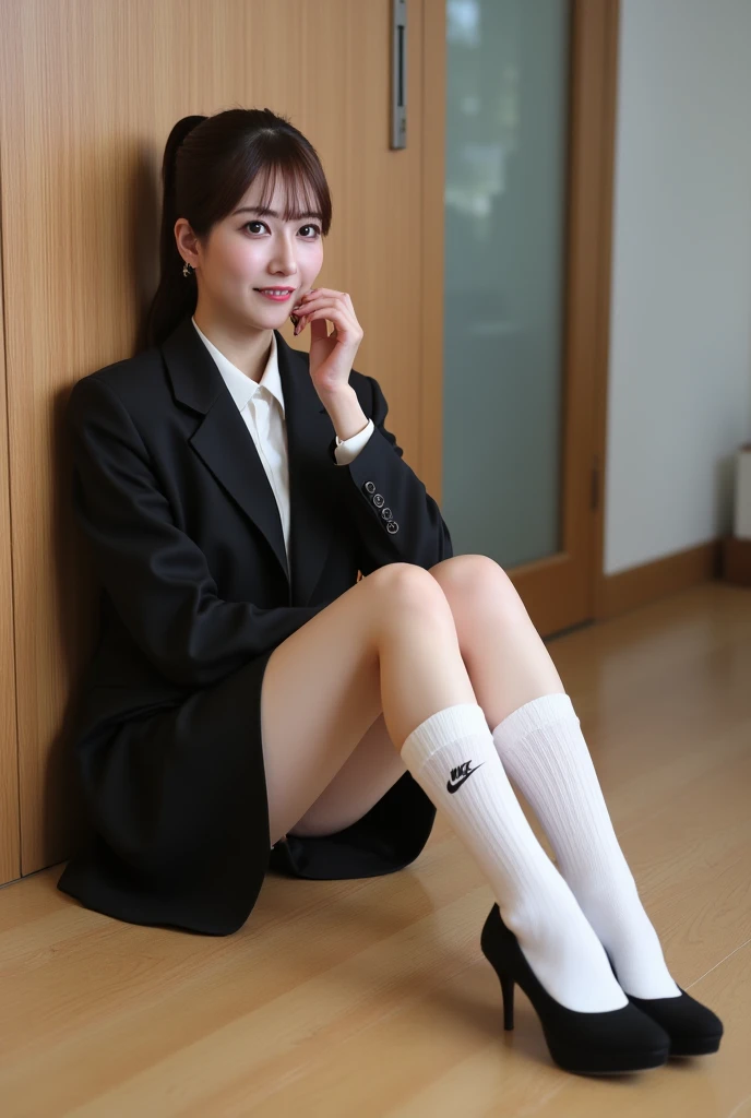LAHO Beauty. Very sexy. Office lady with strong sexual desires. 23 year old office lady, Spread-legged pose. I love sex. Sexy pose with mouth half open. beautycareer woman, Japanese, beauty. The button on her chest is about to come off, ulzzang-6500-1.1 (RAW Photos : 1.2).
(Photorealistic), (Genuine:1.4), (Peace Fly). A calm-looking woman wearing a checked vest.
Large Bust Body Type. Miniskirt with exposed thighs. The legs are plump. (Ultra-realistic white Nike socks, The NIKE logo is visible:Bold pose showing white panties, White panties have stains:1.2)• Japanese Goddess, Wearing black high heels, Sexy gaze in white socks. ((Full Body Shot:1.16)). Highlighted with knee-length socks featuring the Nike logo. Black Nike logo on socks. Wearing black high heels, #k Nike logo on socks
Two pairs of perfect stinky feet, Beautiful hands and feet, Changing in the locker room, Ultra-realistic skin texture, Shiny skin.