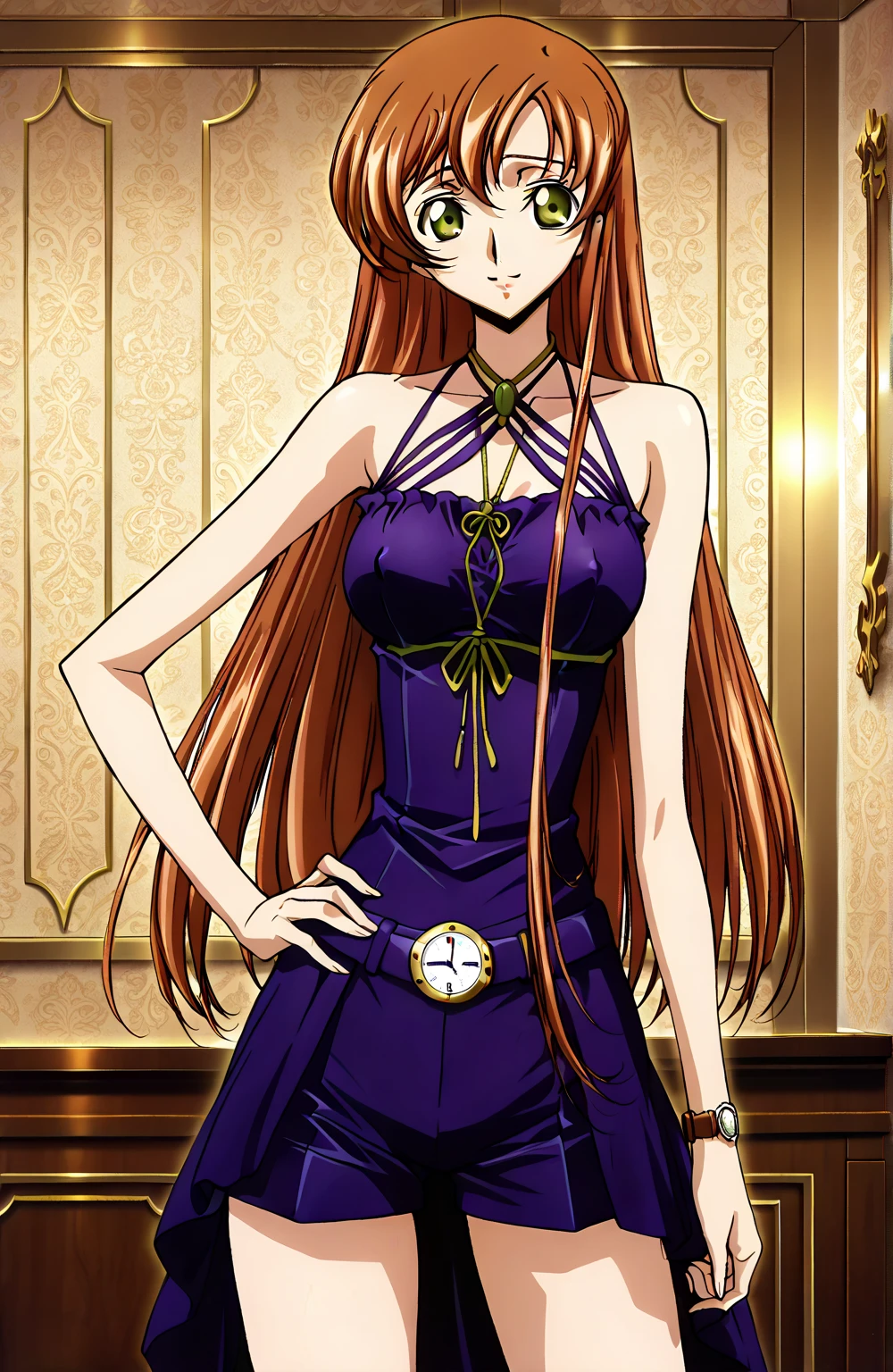 masterpiece,best quality,Official Art,wallpaper,Absard dress, {{detailed}}, (Beautiful faces and eyes with attention to detail are smug ,:1.0),((standing,cowboy shot,Watch Viewers:1.2)),erect nipples with hands、 anime official 、anime color、very detailed backgrounds、beautiful detailed face,detailed texture,詳細な肌,,BREAK 1gir, Code Geass ,source_ Code Geass,Shirley Fenette (Code Geass),shirt,shorts,room