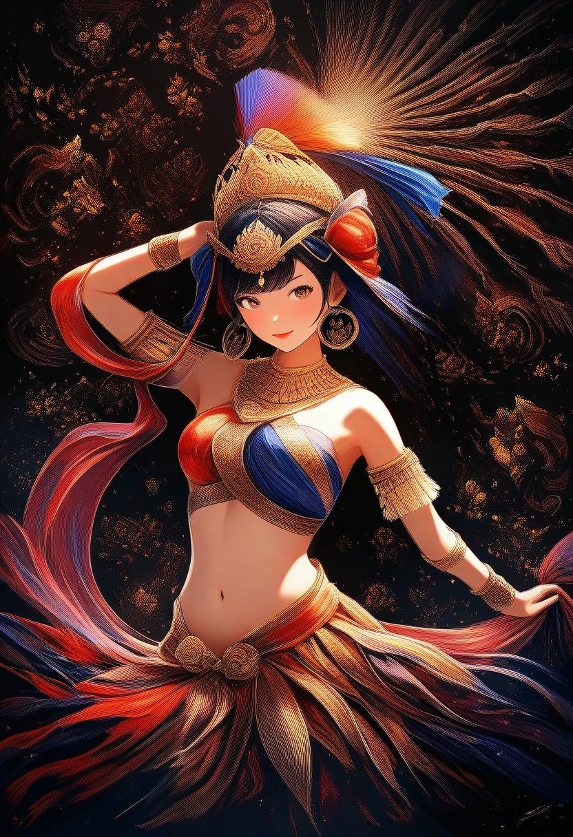 a tribal woman, character design