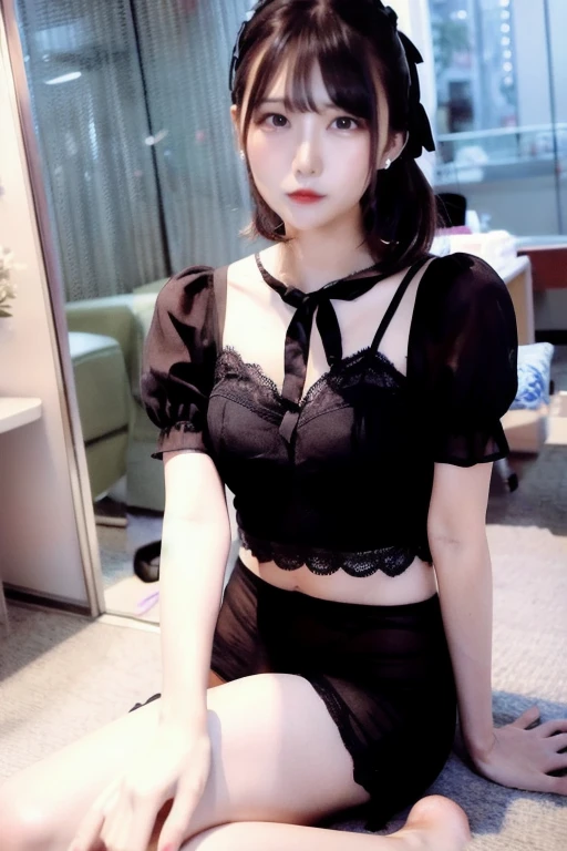 (((Japanese)))(10-year-old girl) ((((10-year-old girlが一人、alone)))) Black Hair Red Extensions whole body写真 Full Shot ((long))Hair Low ponytail whole body (purple)Lace blouse The blackレースの襟 The black(((Ruffled and lace hem)))(skirt) Red nails (mesh) The blackパンティストッキング cute Moe sleeves Long sleeves Hands in sleeves Between the legs Spread your legs Spread your legs between legs Visible through the gap(Red panties) ((Gothic)) (((Rock 'n' roll)))((punk)) (Long sleeve) ((longskirt)) (((Long flared cuffs))) Less exposure Headdress (Gothic Lolita) Mini Hat Morbidly pale skin