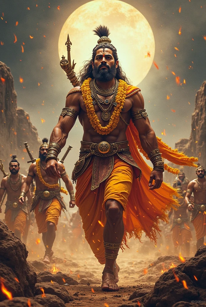 The Ramayana (sanskrit for Rama’s journey) revolves around the life and events of Lord Rama, the
7
th avatar of Lord Vishnu, and his quest to defeat Ravana, the king of Lanka