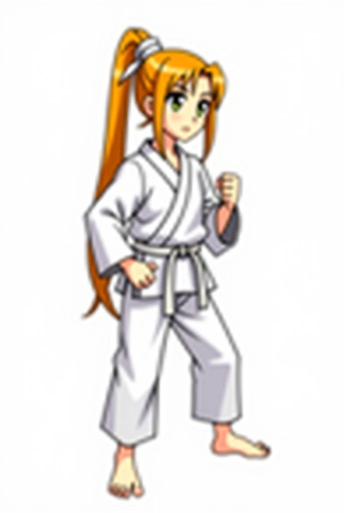 Complete cloves with white karate kimono pants