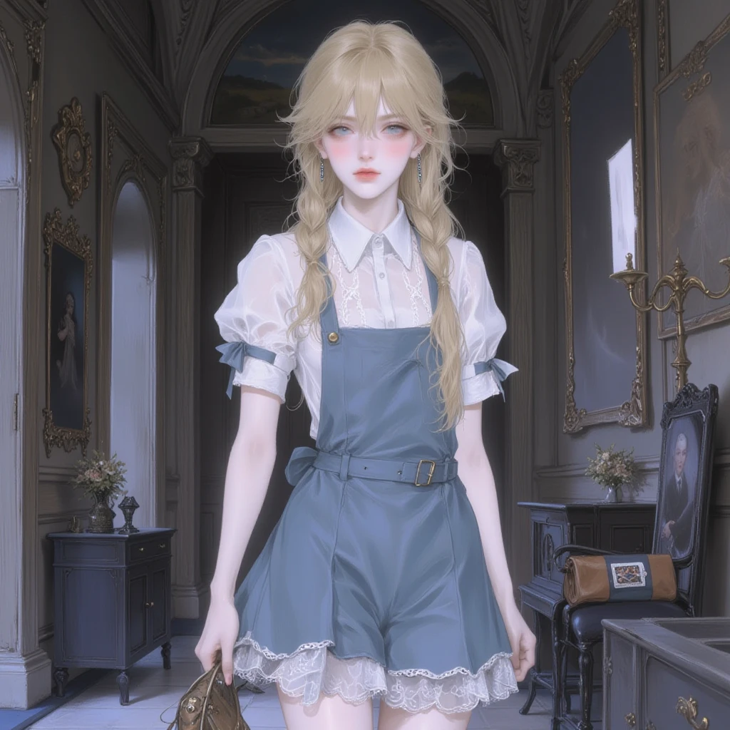Alice in Wonderland、Blonde girl、Light blue outfit