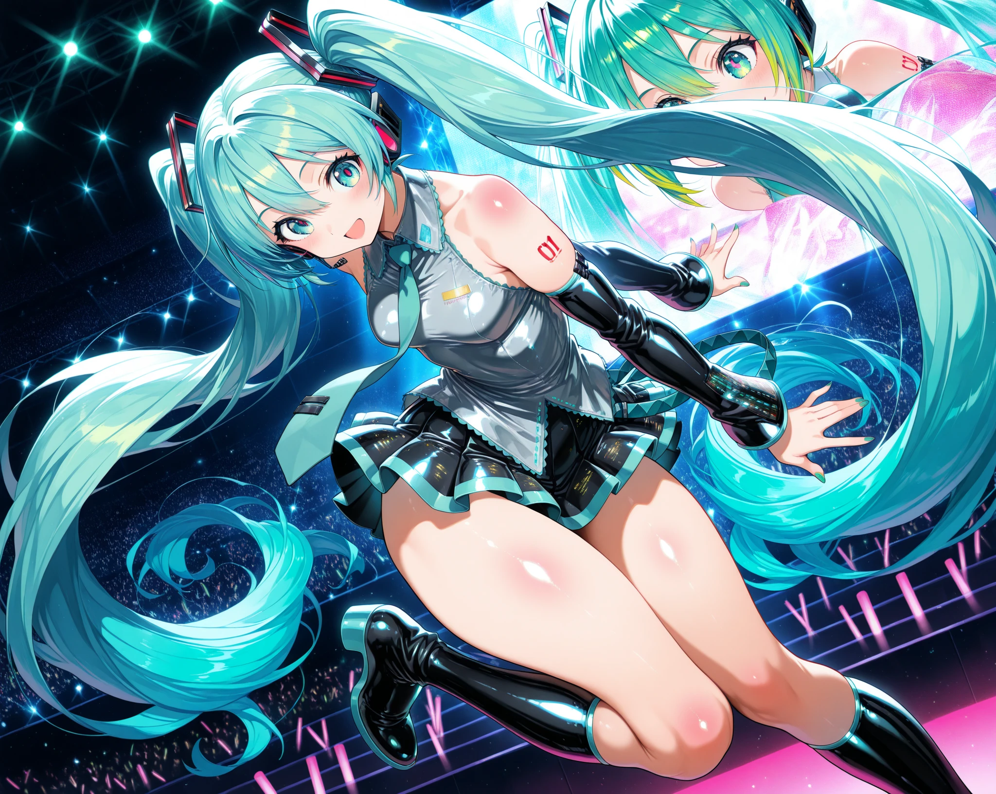 Hatsune Miku,Miku hatsune,blue hair ,Black sailor uniform,glowing blue ocean-like eyes,dark circles,Sit in the infirmary,White hands,close-up on legs,A black over-the-knee sock,A pair of white socks,build,girl,skirt,big laughter,guffaw,no underwear,no bra,wet, small breasts,slim,pale,nude,cum dripping from pussy,best quality,4k,cum coming out of the pussy,sexy,cold,sharp,hot, cumming, sperm coming out of her pussy,cum in her mouth ,mouth full of cum,ultra sharp picture ,sweat coming from armpits,
