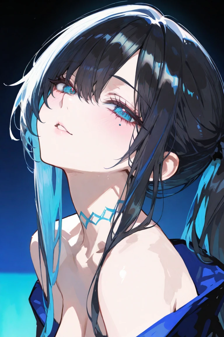 1girl,
ciloranko, maccha \(mochancc\), lobelia \(saclia\), migolu, ask \(askzy\), wanke, (jiu ye sang:1.1), (rumoon:0.9), (mizumi zumi:1.1),
close-up, fox girl, hair between eyes, blue nails, animal ears, fang, long hair, open mouth, blue hair, portrait, blue eyes, blue theme, looking at viewer, tongue out, collarbone, fox ears, tongue, open hand, hair behind ear, brown hair, blunt bangs, nail polish, solo,
masterpiece, newest, absurdres, sensitive