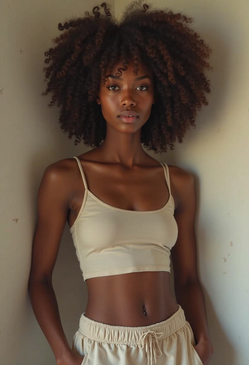 dark skin ebony afro 14 yo girl with extremely sexy clothes