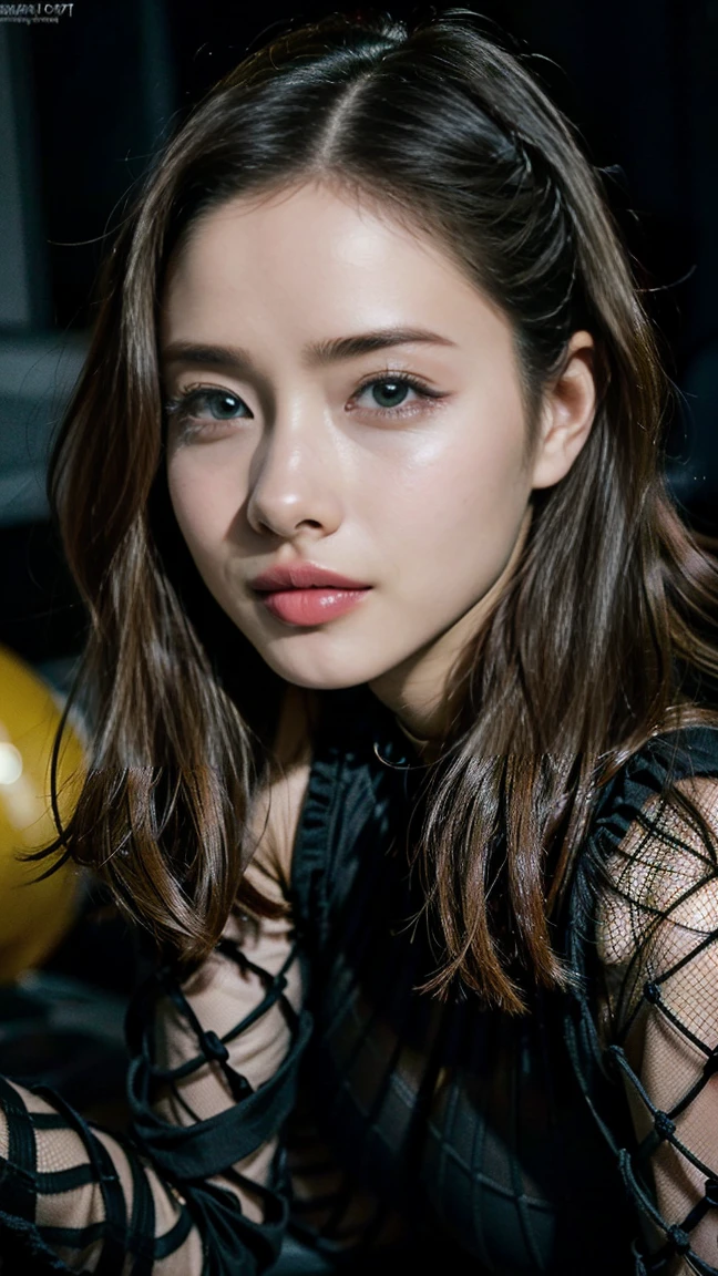 in a photo studio posing for pictures of magazines, in fashion, {upper body | close up}, sleepy eyes, drowsy eyes, dozy eyes, dull eyes, vacant look, a fishy look, blank look, empty look, glazed look,