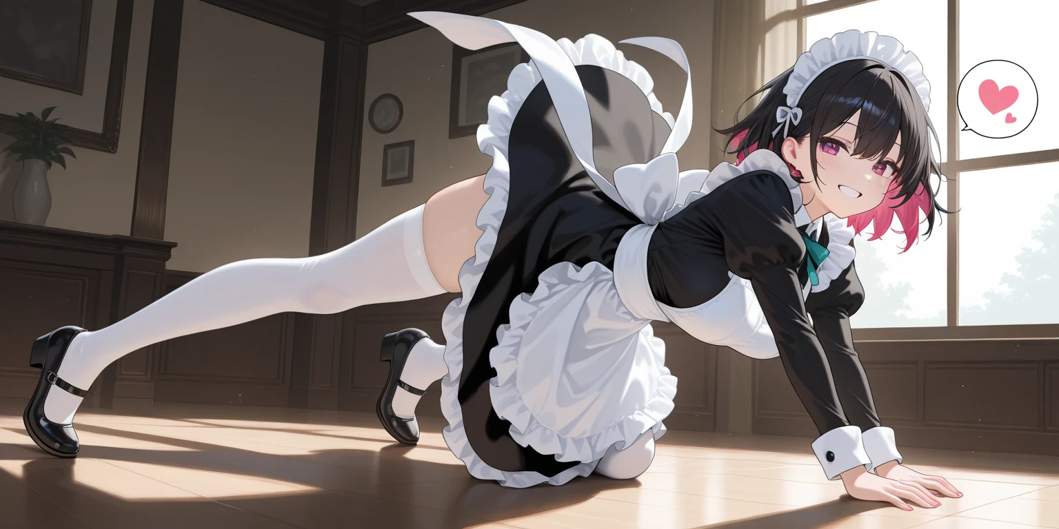 One girl, masterpiece, Highest quality, Perfect Face,Maid clothes, creampie, Ahegao, Leg Up,