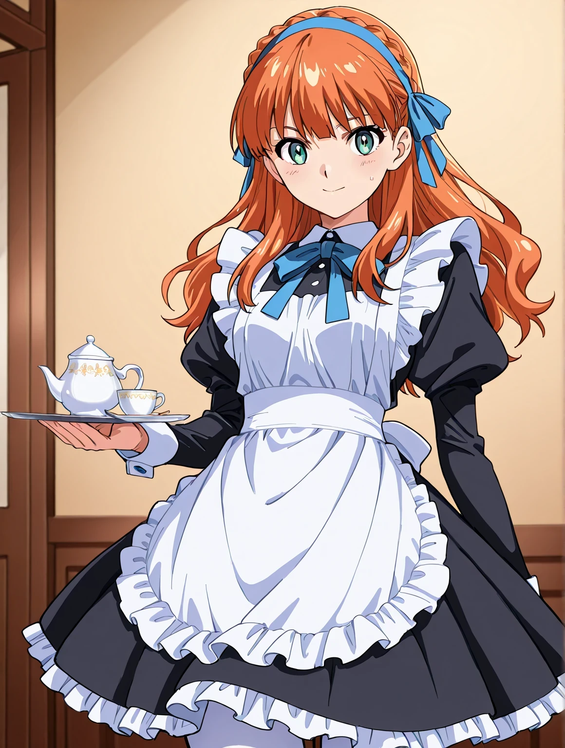 score 9 、score 8 up、score 7 up、source anime、傑作、最高品質、高解像度、1girl、anime with a cup of black tea and a cake、solo、変化 in dress、( メイド ) 女の子rtrait of 変化ta、金髪、長髪、青い瞳、french braid、crown braid、blue hairband、クラシック少女、美しいアニメの女の子が椅子ている、色付きスケッチアニメマンガパネル、2000年代のアニメの芸術スタイル、巨乳、大きな胸、青いメイド服、white pantyhose、変化、お上品な雰囲気、slender body、マンガ絵画、長袖、公式ファンアート、高画質ファンアート、ボーウォーターの芸術スタイルで、anime 女の子 in a d costume、魅惑的なアニメの女の子、アニメの絵、long at viewer、カウボーイショット、少女の焦点、高品質カラースケッチ、アニメ萌えアートスタイル 、素敵な服装を着て、(anime 女の子)、美しいアニメのポート、an anime 女の子、pretty anime 女beautiful anime 女アニメペインタースタジオで作成、アニメチ!!!、アニメ画家のスタジオで描いた、リアルなアニメアートスタイル、デジタルアニメアート!!、