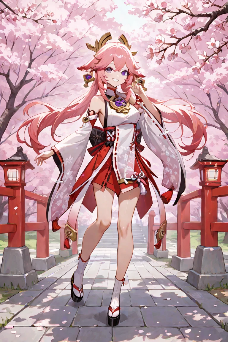 Cinematic scene, hero view, Yae Miko, Genshin Impact <lora:yae_miko_xl_v1:1>, action pose, detailed background, masterpiece, best quality, high quality, highres, absurdres, Vector art, Vivid colors, Clean lines, Sharp edges, Minimalist, Precise geometry, Simplistic, Smooth curves, Bold outlines, Crisp shapes, Flat colors, Illustration art piece, High contrast shadows, Technical illustration, Graphic design, Vector graphics, High contrast, Precision artwork, Linear compositions, Scalable artwork, Digital art