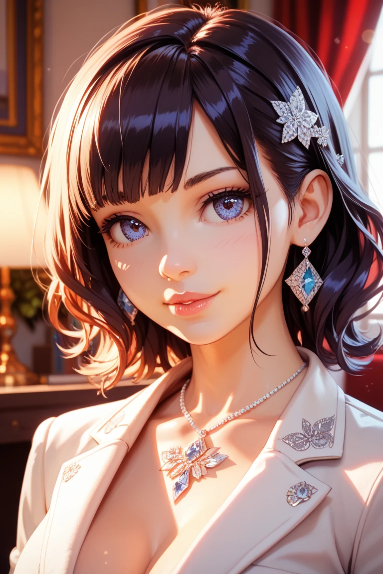 (8k, RAW photo, best quality, masterpiece:1.2), (realistic, photo-realistic:1.37), ultra-detailed,
1 girl,cute, solo,beautiful detailed sky,detailed cafe,night,sitting,dating,(nose blush),(smile:1.1),(closed mouth),large breasts, seductive smile, large aparture, professional lighting, Sony A7R4, Zessie 50mm F1.8,
medium breasts,beautiful detailed eyes,(collared shirt:1.1), bowtie,pleated skirt,(short hair:1.2),floating hair