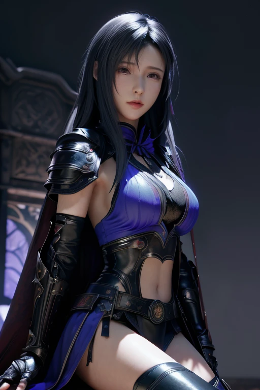 Masterpiece,Game art,The best picture quality,Highest resolution,8K,(Portrait),Unreal Engine 5 rendering works,(Digital Photography),((Portrait Feature:1.5)),
20 year old girl,Short hair details,With long bangs,(The red eye makeup is very meticulous),(With long gray hair:1.4),(Large, full breasts),Elegant and noble,Brave and charming,
(Future armor combined with the characteristics of ancient Chinese armor,Hollow design,Power Armor,The mysterious Eastern runes,A delicate dress pattern,A flash of magic),Warrior of the future,Cyberpunk figures,Background of war,
Movie lights,Ray tracing,Game CG,((3D Unreal Engine)),OC rendering reflection pattern