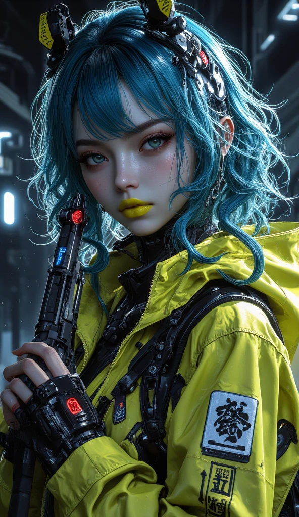 anime girl with green hair sitting in a car with a gun, artwork in the style of guweiz, ross tran 8 k, guweiz, ross tran style, in the style of ross tran, inspired by Ross Tran, artgerm and atey ghailan, by Yang J, extremely detailed artgerm, guweiz on artstation pixiv
