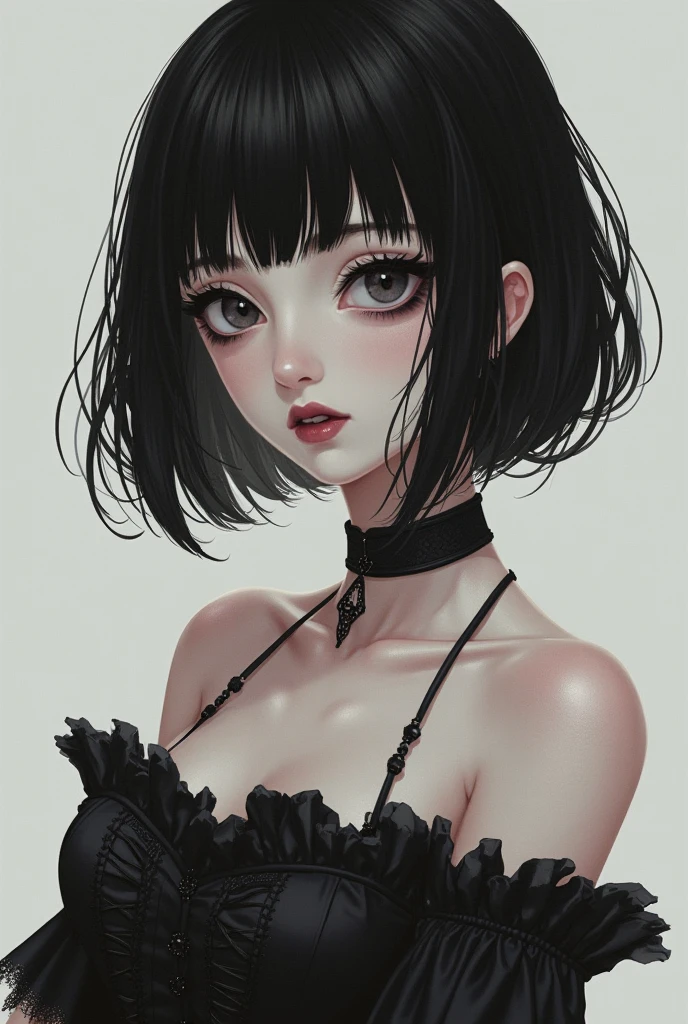 Fluffy cute ball that is the Punisher, fluffy black fur, white skull marking, big deadly gun, serious dark eyes, masterpiece, best quality, ((In romanticism style))