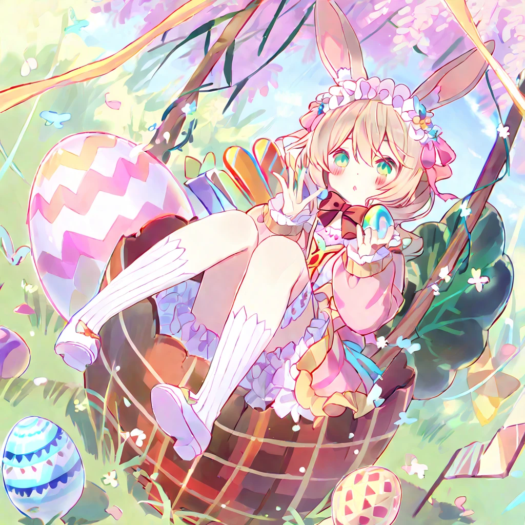 easter eggs, A cute  dragon from an egg, Fancy Atmosphere