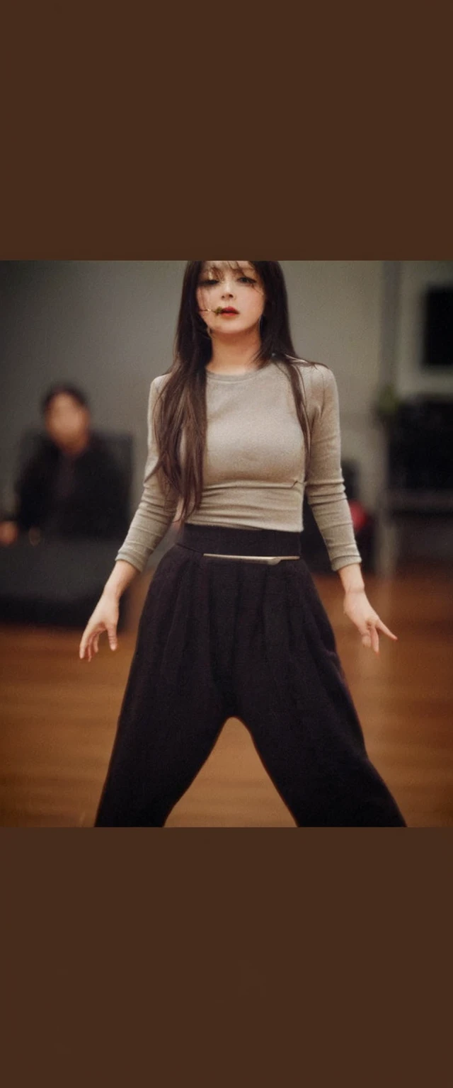Office beauty 8K full body dancing