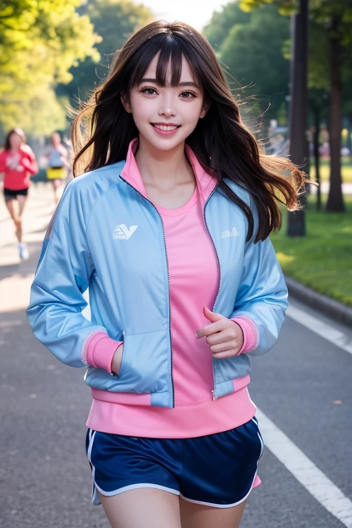 A Girl Like Sakura from Naruto in Sportswear 