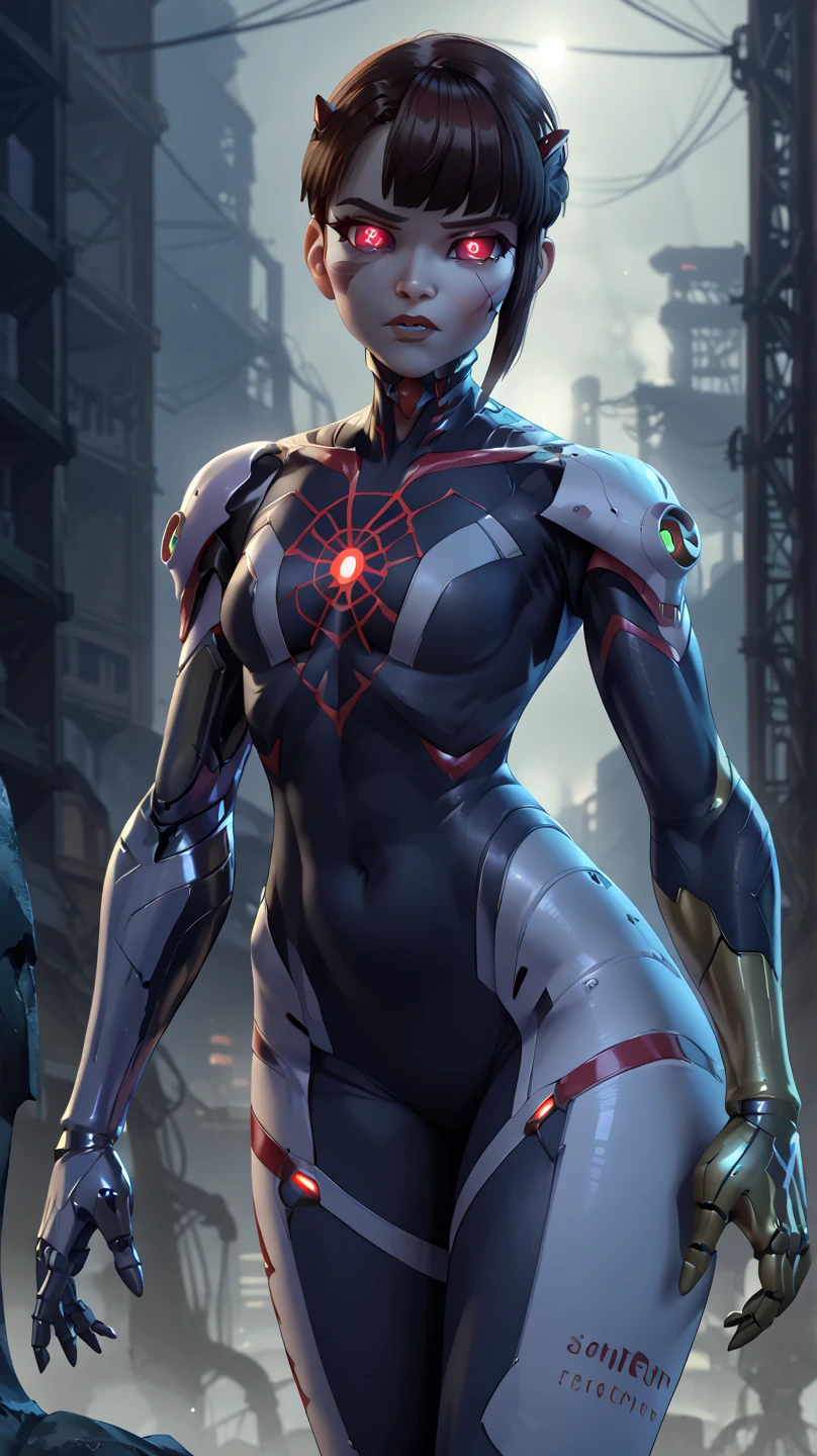 ((Best quality)), ((masterpiece)), (detailed: 1.4), (Absurd), Fighter pilot black woman afro ready for war, dark skin, flash dc comics, lightning and lightning, sculptural body defined muscle, (((full body)))), half thick naked thighs, closed mouth, muscular body covered by technological clothing, Neon Genesis Evangelion style, cyberpunk, generous neckline, ((perfect medium breasts)), (black eyes without pupils),  ((totally red clothes white rays)), (((short straight black hair)))), long eyelashes and black heavy makeup, garter belt, by mucha, niji --V5, close to real, psychopath, crazy face, sexy pose, red and white background, 2 pieces clothing, pastel, centered, scale to fit dimensions, HDR (High Dynamic Range),Ray Tracing,NVIDIA RTX,Super-Resolution,Unreal 5,Subsurface dispersion,  PBR Texture, Post-processing, Anisotropic filtering, Depth of field, Maximum clarity and sharpness, Multilayer textures, Albedo and specular maps, Surface shading, Accurate simulation of light-material interaction, Perfect proportions, Octane Render, Two-tone lighting, Wide aperture, Low ISO, White balance, Rule of thirds, 8K RAW, crysisnanosuit
