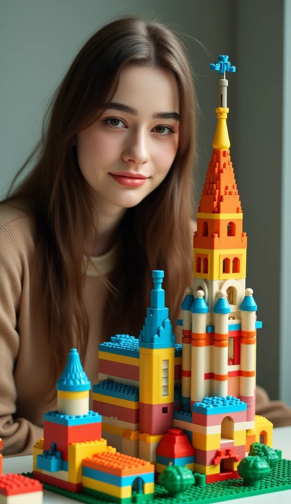 A castle made of Lego bricks