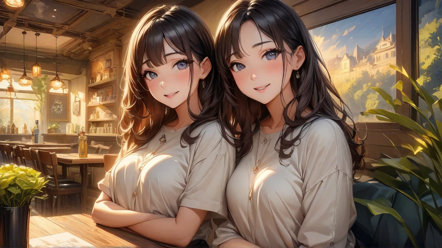 Photo pose, pop, realistic, live action, photo, very cute, cute smile, beautiful face, blush, well-groomed face, beautiful woman, beautiful eyes, bangs between eyebrows, very cute, perfect anatomy, (light gray eyes), peach fluff, messy hair, wide waist, 8k resolution, human hands, very detailed, smooth and stunningly beautiful, transparent white panties, ( Sitting position with legs spread with bent knees))), (open mouth: 1.7), attractive feminine body, beautiful, beautiful twins most famous in the world, waist constriction, beautiful legs, taut skin, very detailed face and skin texture, detailed eyes, double eyelids, thin cheeks, healthy skin, (layered hairstyle, dark brown hair), (exposed breasts), (disheveled clothes and hair: 1.2)), (elegant uniform: 1.2), ( large breasts), (natural breasts, natural cleavage), (in an incredibly crowded cinema)), from below, ((blushing violently: 1.8)),