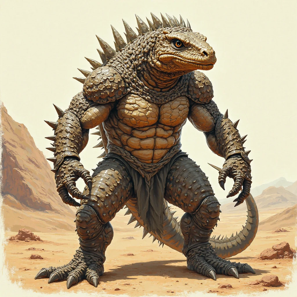 Very muscular humanoid brachiosaur with large scales, pele marrom gigante, long neck and small head, boca fechada