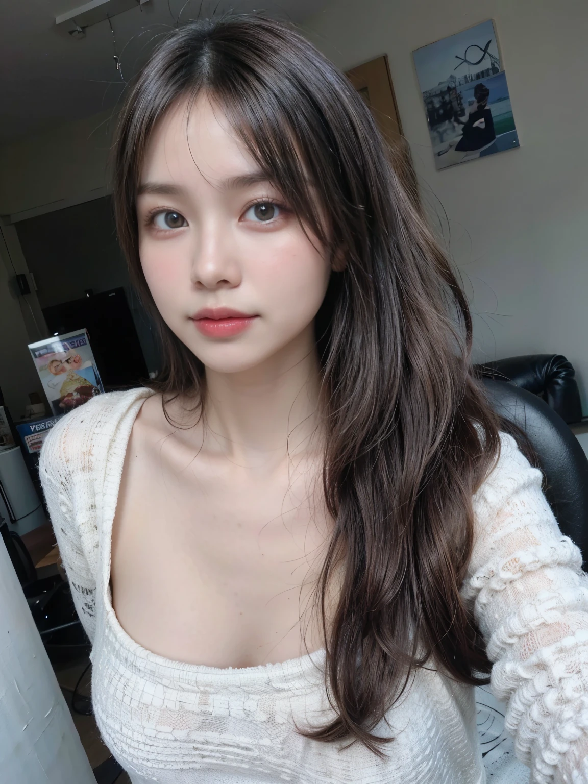 Girl posing for photo in white good and tight denim, turn your arms behind your back, whole body, cropped t-shirt and, good, slim body shape, small bust, slim girl model, 24 year old female model,