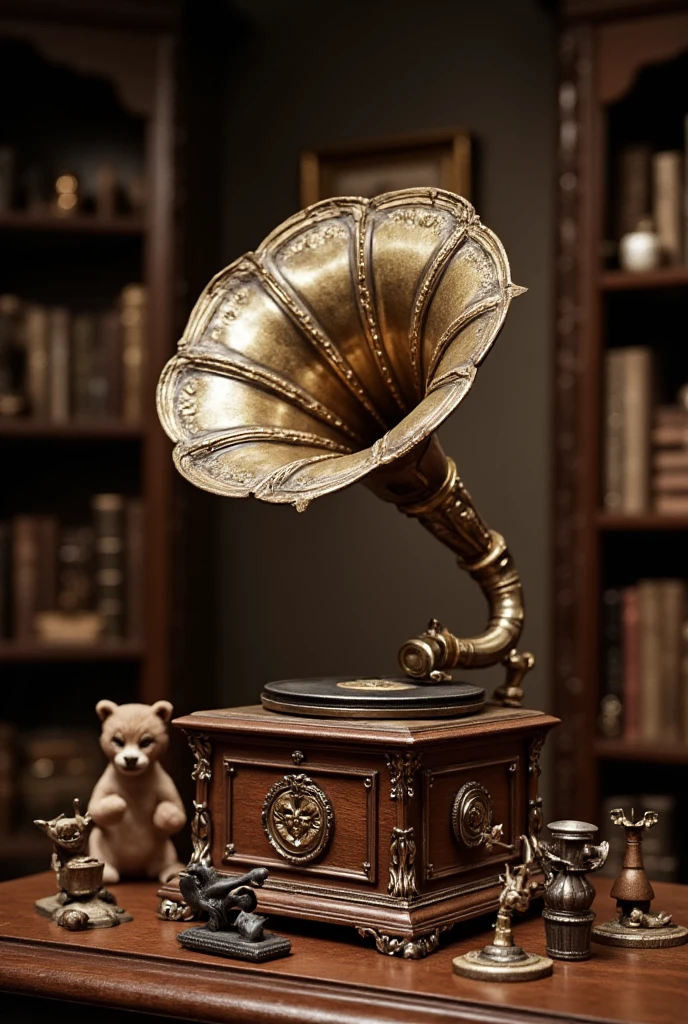 past , old school, Spielzeug, Gramophon