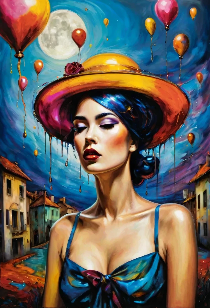 (Artistic Masterpiece of Romantic Life) ( (Themed Art of Life) ( (Conceptual Art) (NFT Exclusive) (Fauvism Work) ()”) Where visual poetry transcends traditional boundaries and embraces the dynamic interplay between creativity and technology Takes),dripping paint,darkart,style, in the style of esao andrews