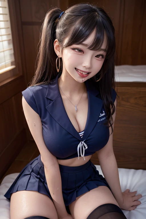 A 20-year-old woman with a cute idol-like face.。Gentle and cute。Please smile kindly。Her job is a nurse、Nurse uniform Cleavage mini skirt I can see your pants Arranging the sheets on a hospital bed RAW Photos Genuine Real Stick Photo Natural light Ultra-high resolution life No copyright notice