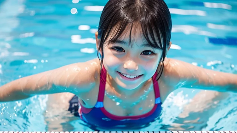 high resolution、8K、real live action、Raw photo、highest quality、masterpiece、girl、unparalleled beauty、young face、(((beautiful girl)))、water play、Blue sky,(SFW:1.5),(RAW photo:1.2)