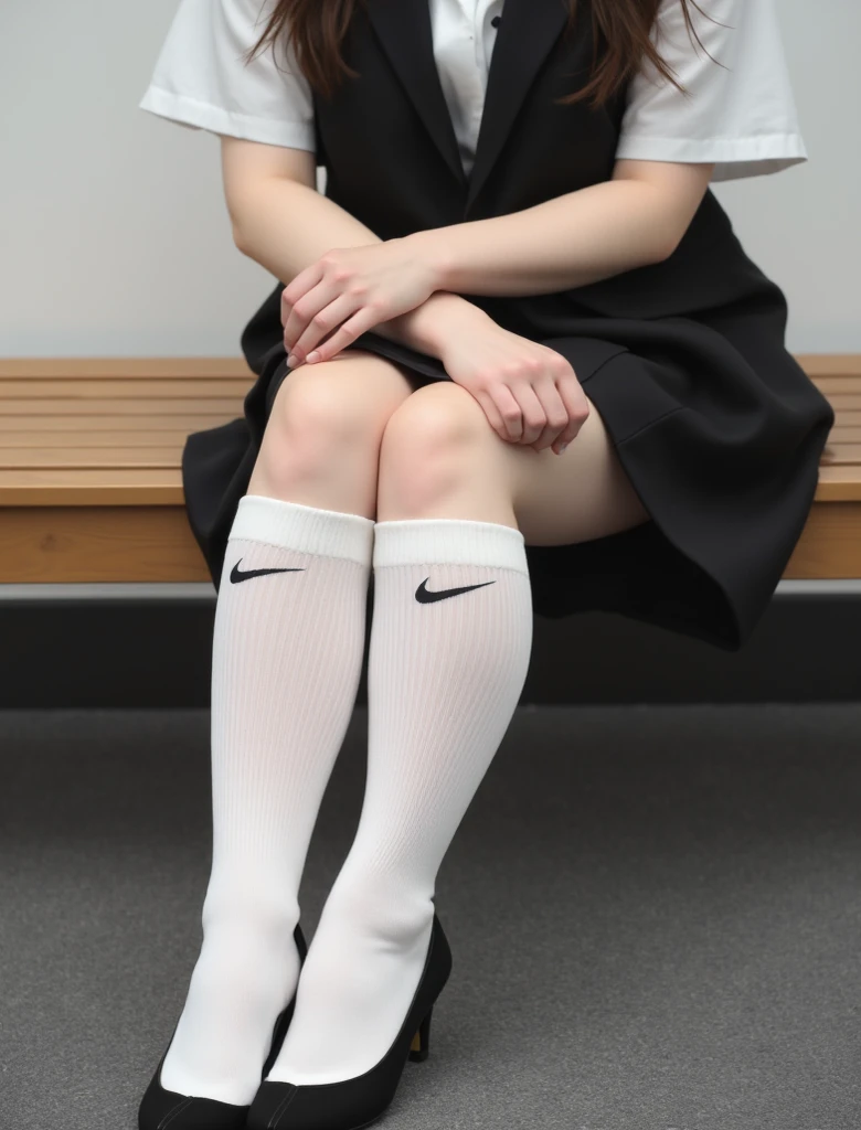 run-6500-v1.1,(RAW Photos:1.2),(Realistic),(Genuine:1.4).
1 Girl、Perfect Anatomy、22years old、Looking into the camera。White socks below the knee are beautiful、Medium Long Hair、Plaid vest、((Change clothes in the locker room:1.3))・(Try on ultra-realistic black knee-length socks:The socks have a Nike logo:Wearing high school student's Black Loafers shoes
1.2),(Business services)、Asian Eyes Ella、Wearing nice white socks below the knee、Wearing white Nike socks、Highlighted with white knee-length socks featuring the Nike logo、Black Nike logo on socks、The socks always have one black NIKE logo visible, and there are two pairs of socks on each foot.。
Wearing high school student's Black Loafers shoes