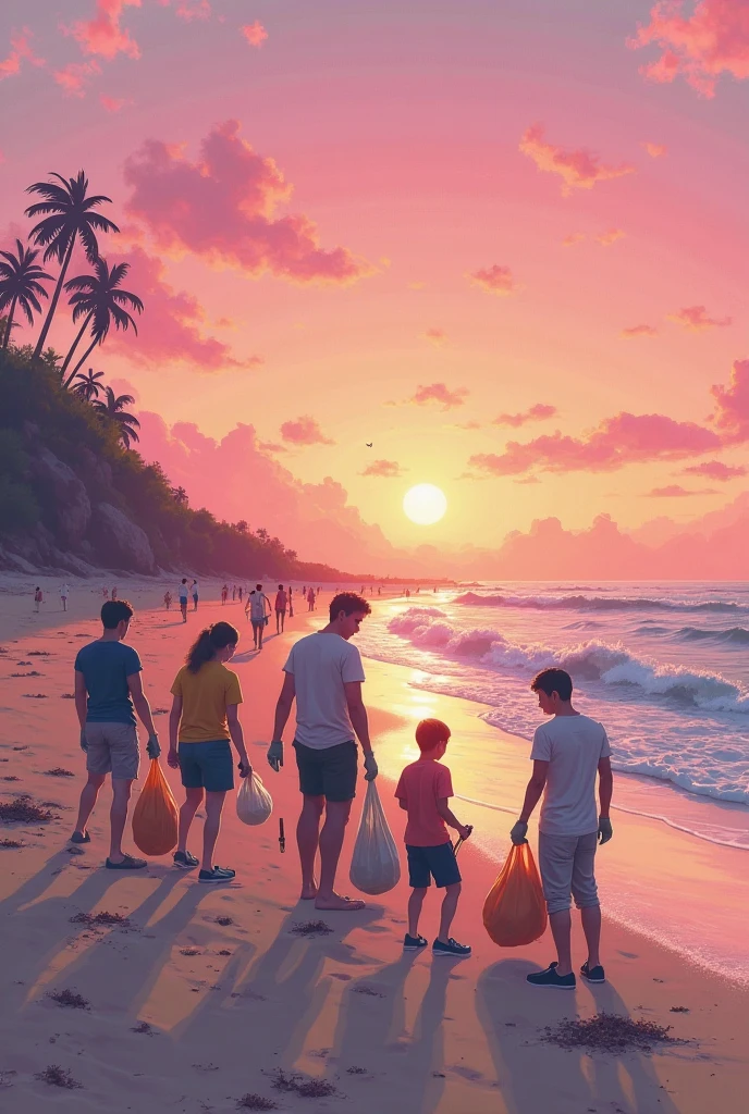 Environmental awareness poster about plastic in the sea