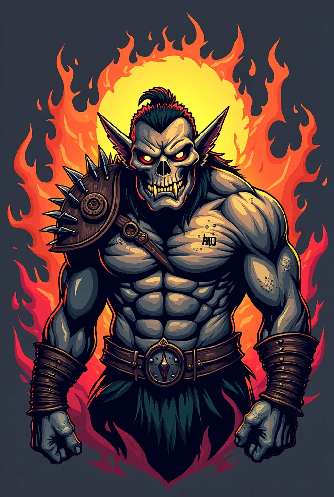 Oni with a metal jaw