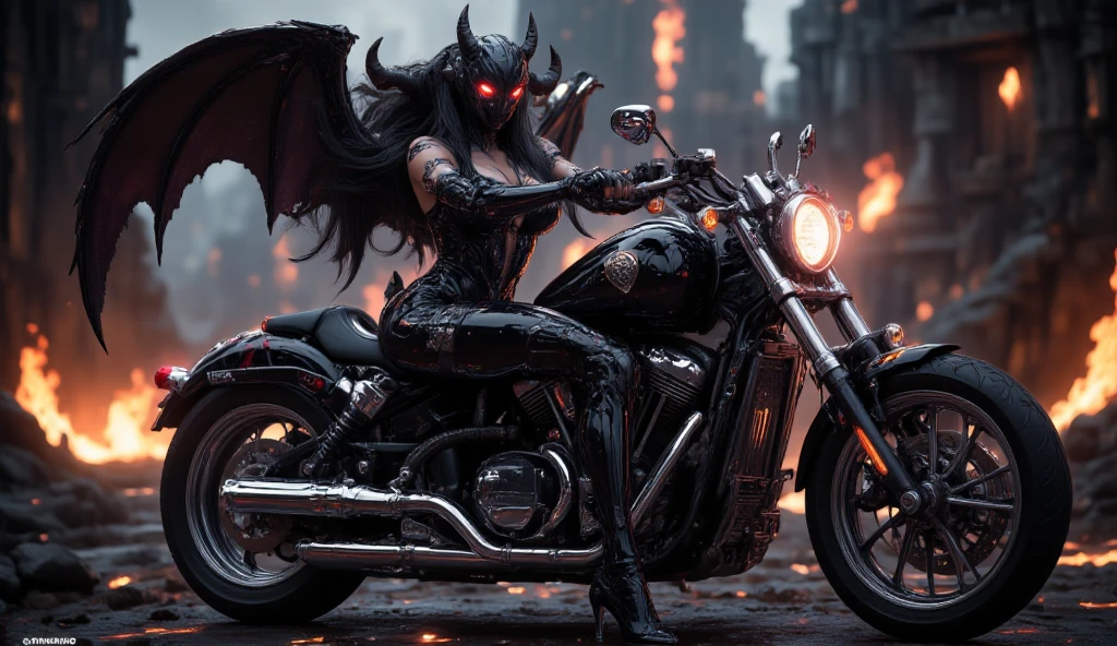 Fantasy. Gerald Brom and Ciruelo Cabral art, .  beautiful biker Witch is flying on broom bikes through the sky (motorcycles have brooms instead of wheels) flying through the sky. flying on brooms , flying on broom bikes , beautiful faces, Clouds. A dragon is chasing them. beautiful faces. Art station. 32k. Dramatic light, lots of details. Digital concept art. blended with hyperrealism, highly detailed, Golden Ratio. UHD drawing, artstation, cinematic, perfect composition, 32k, art photography, photorealistic concept art, Dramatic light. Genius. perfect composition,half profile, beautifully detailed, insanely detailed octane render trending, sharp focus, studio photo aesthetic, intricate details, highly detailed, Fantasy.