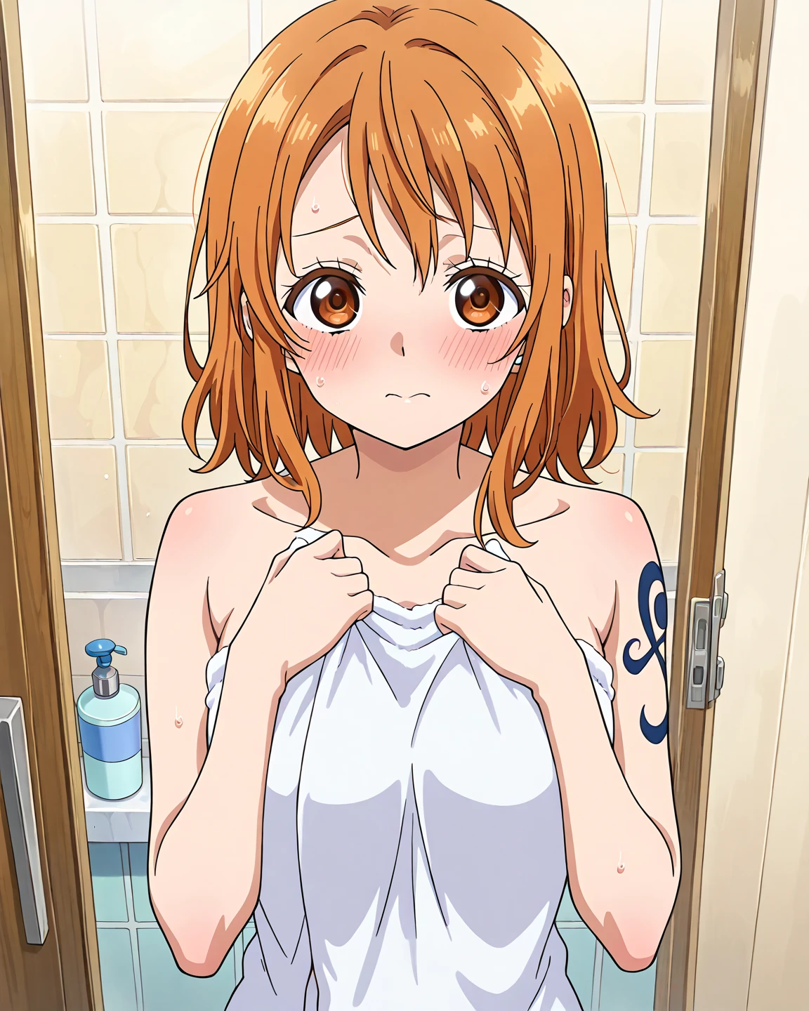 Big chest, chest, whole body,Thighs,A slight blush,,Looking into the camera, making eye contact, A slight blush, valley,大きなchest, look up,lick,chestのvalley間を舐めて挟む看護師傑作, Highest quality, High detail, Very detailed,マシュマロのようなchest,Pinkish white skin,Chewy skin,Pink lips,Very detailedなCGイラスト